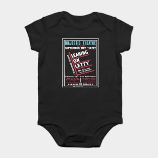 Vintage Theater Poster - Leaning on Letty - 1930's Retro Baby Bodysuit